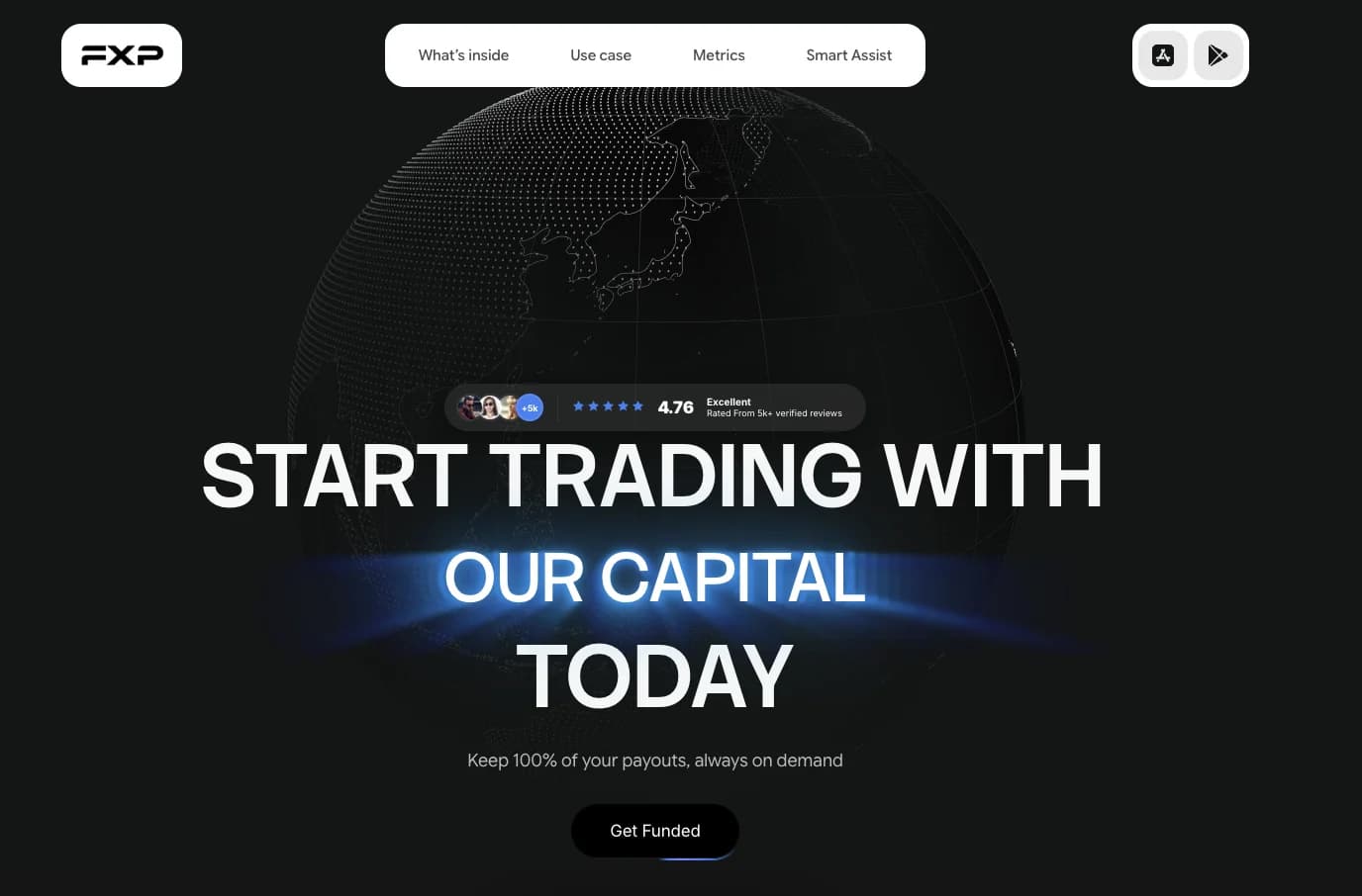 FXP prop firm website built by Z1techs